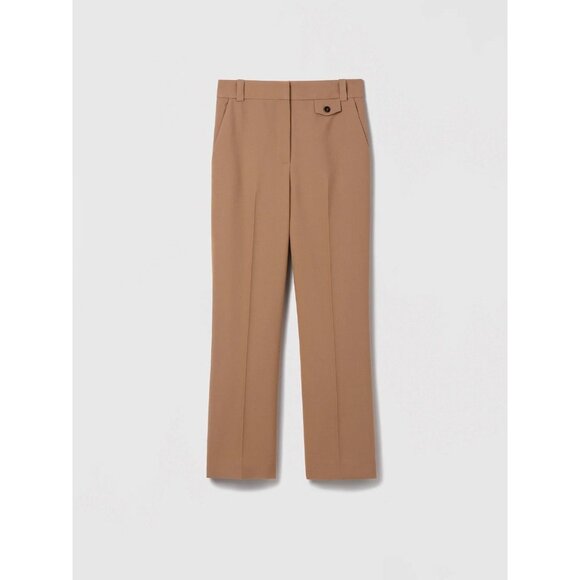 JUDITH & CHARLES Tan 100% Wool Tailored Basketweave Trouser Pants, Size 0 - Picture 3 of 15